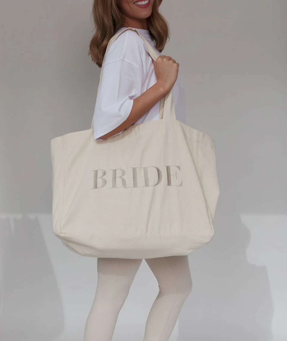 Bride Statement Tote Bag - Champagne