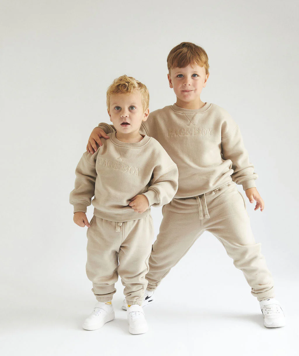 Page Boy Sweatshirt and Sweatpant Set - Junior - Stone - Image 3
