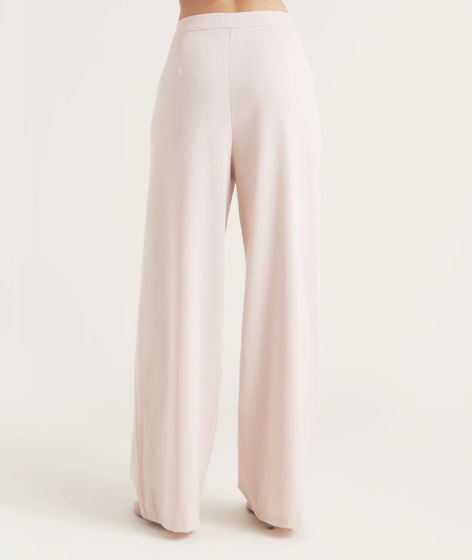 Tailored Wide Leg Pants - Pink - Image 5
